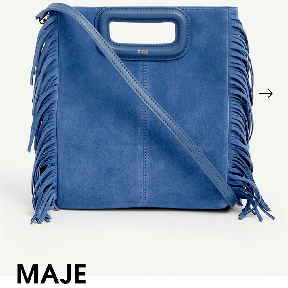 Maje suede M bag crossbody.